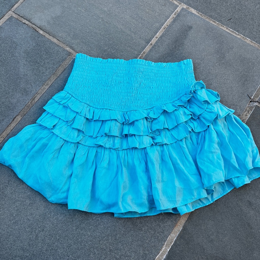 DO+BE blue skirt ruffles